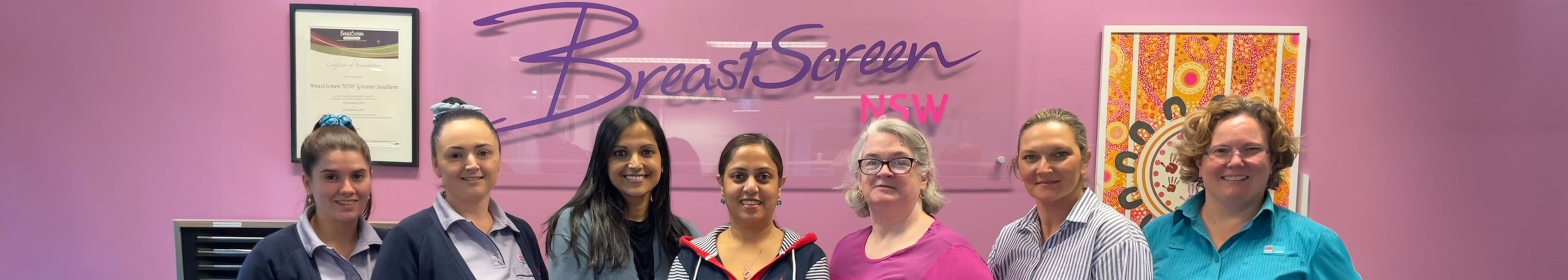 BreastScreen NSW staff in a BreastScreen NSW clinic