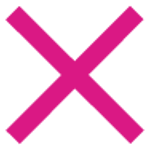 cancel pink cross icon
