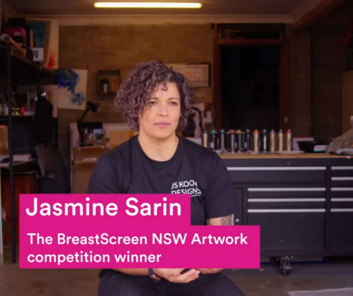 Jasmine Sarin the breastscreen NSW Aboriginal artwork competition winner